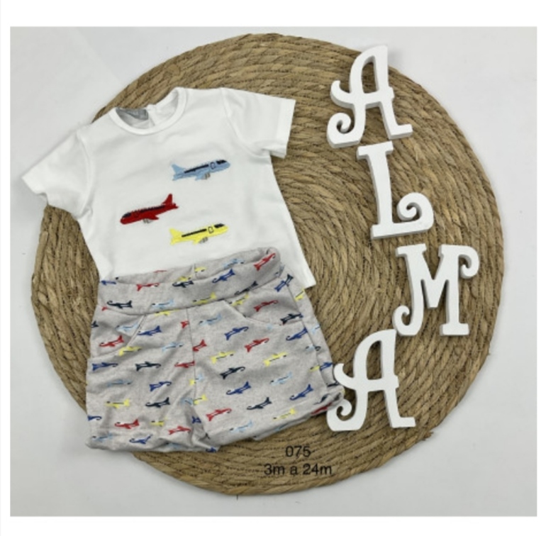 conjunto bebé Alma aviones